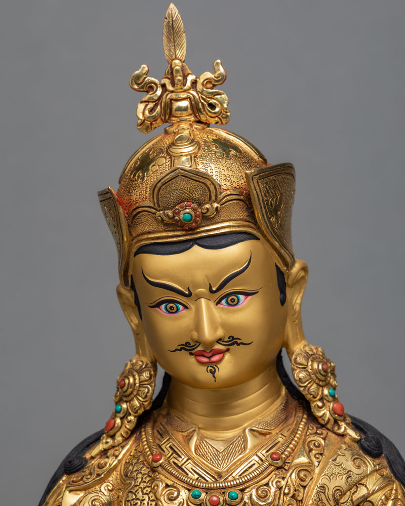 Guru Rinpoche Sculpture | Mahaguru Padmasambhava Gold Statue