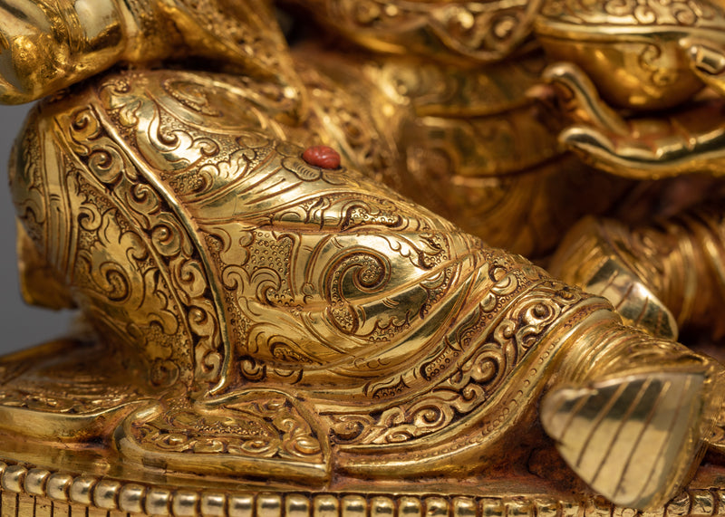 Guru Rinpoche Sculpture | Mahaguru Padmasambhava Gold Statue