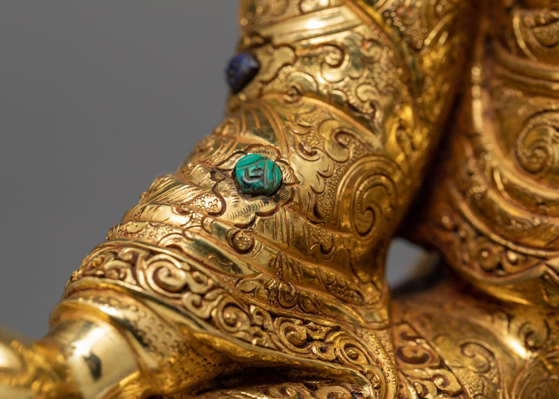 Guru Rinpoche Sculpture | Mahaguru Padmasambhava Gold Statue