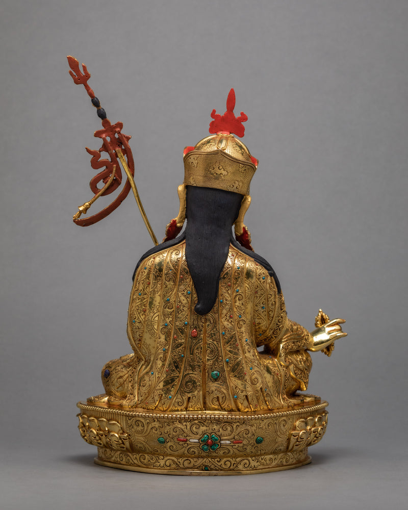 Guru Rinpoche Sculpture | Mahaguru Padmasambhava Gold Statue