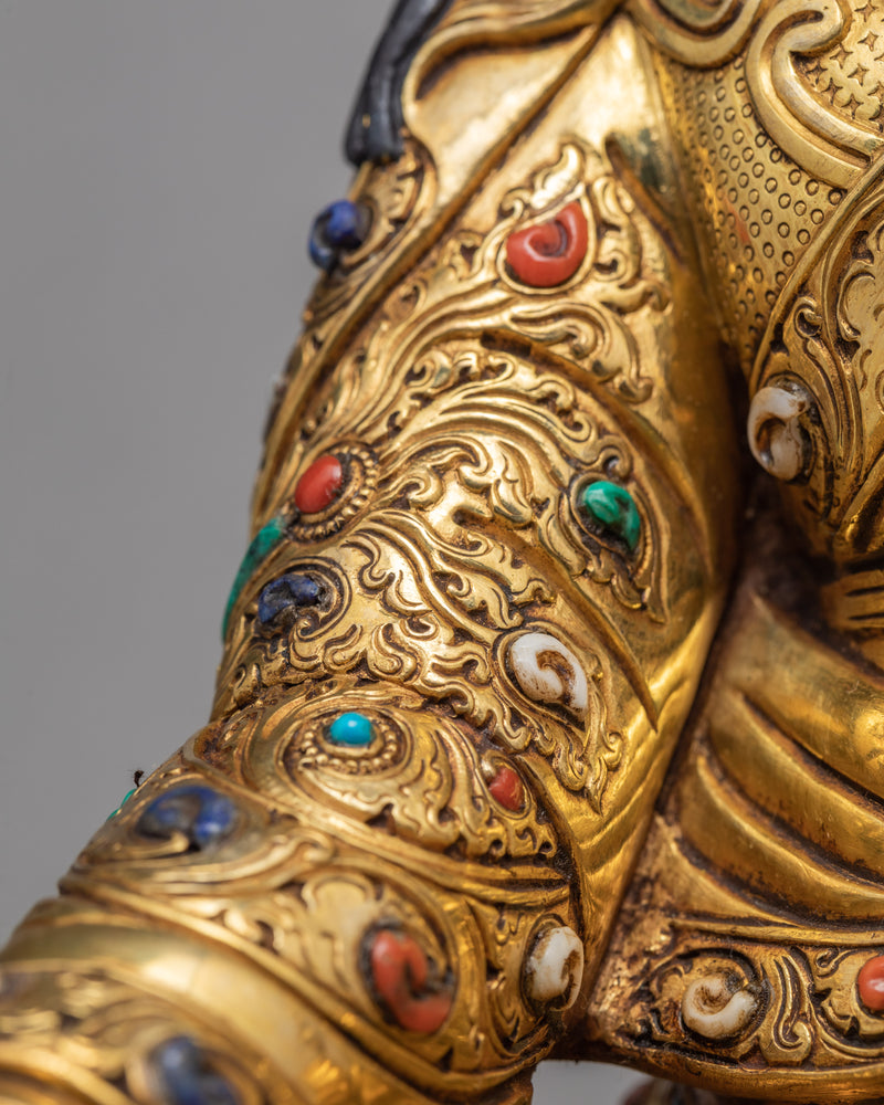 Guru Rinpoche | Padmasambhava Statue | Buddhist Statue Plated With Pure 24k Gold