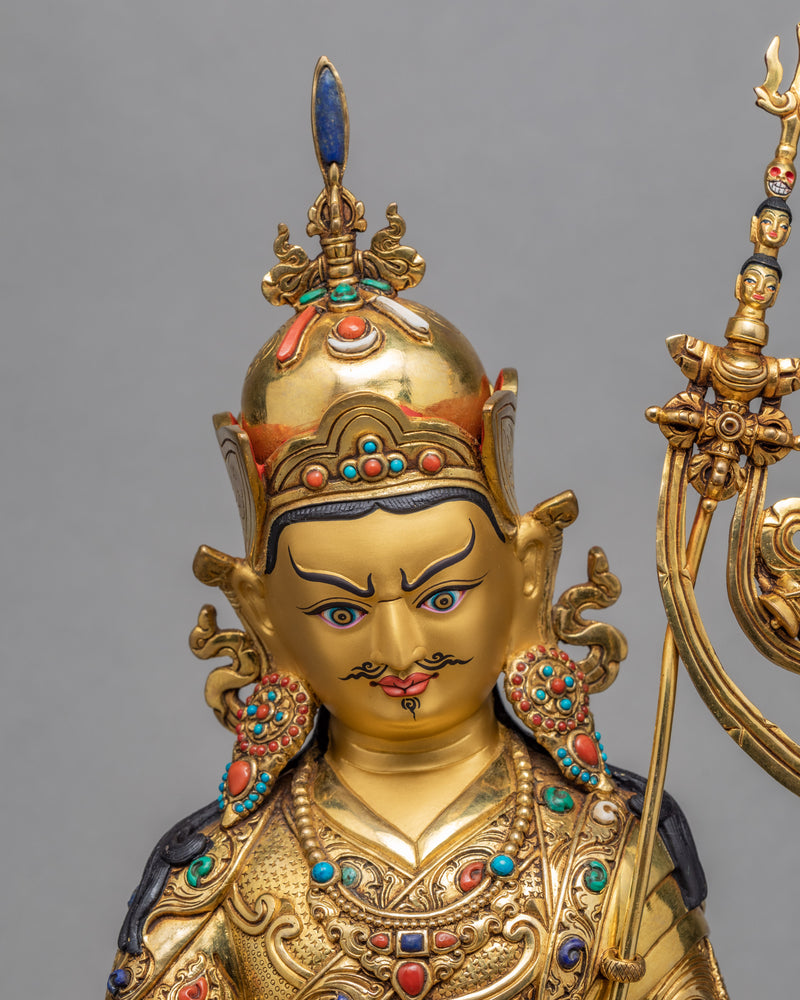 Guru Rinpoche | Padmasambhava Statue | Buddhist Statue Plated With Pure 24k Gold