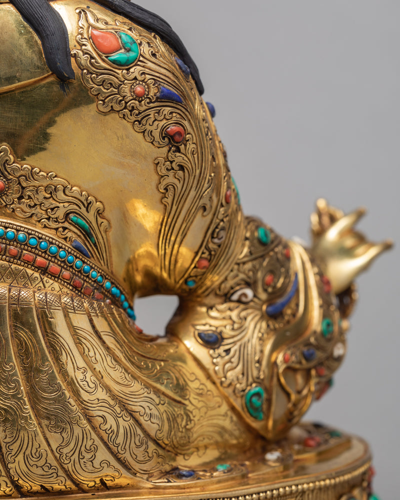 Guru Rinpoche | Padmasambhava Statue | Buddhist Statue Plated With Pure 24k Gold