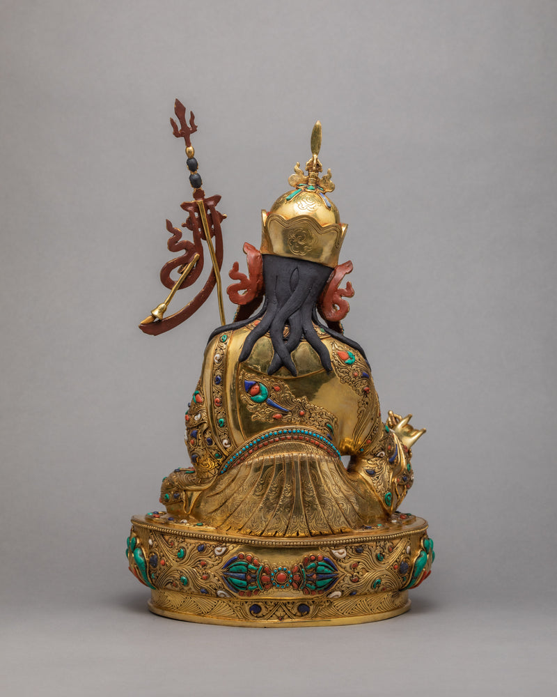 Guru Rinpoche | Padmasambhava Statue | Buddhist Statue Plated With Pure 24k Gold