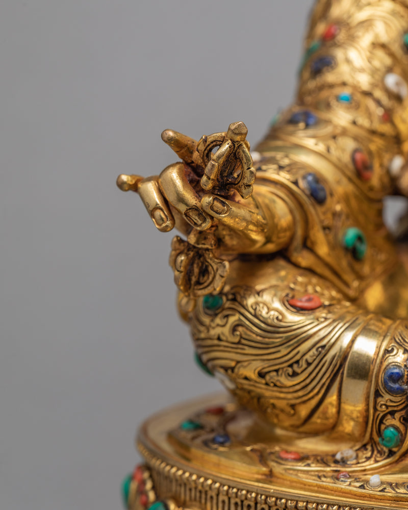 Guru Rinpoche | Padmasambhava Statue | Buddhist Statue Plated With Pure 24k Gold