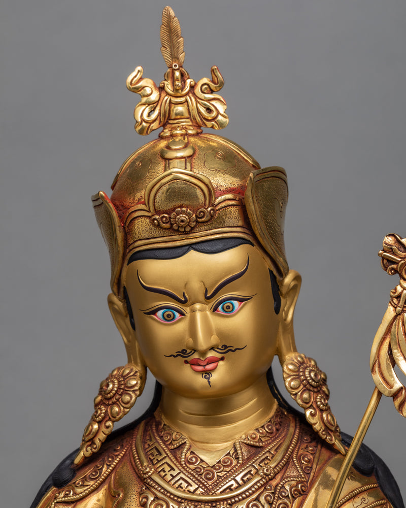 Traditional Guru Rinpoche Statue | Padmasambhava | Tibetan Sculpture Art