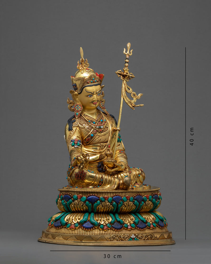 Guru Rinpoche Padmasambhava | Tibetan Hand-carved Sculpture