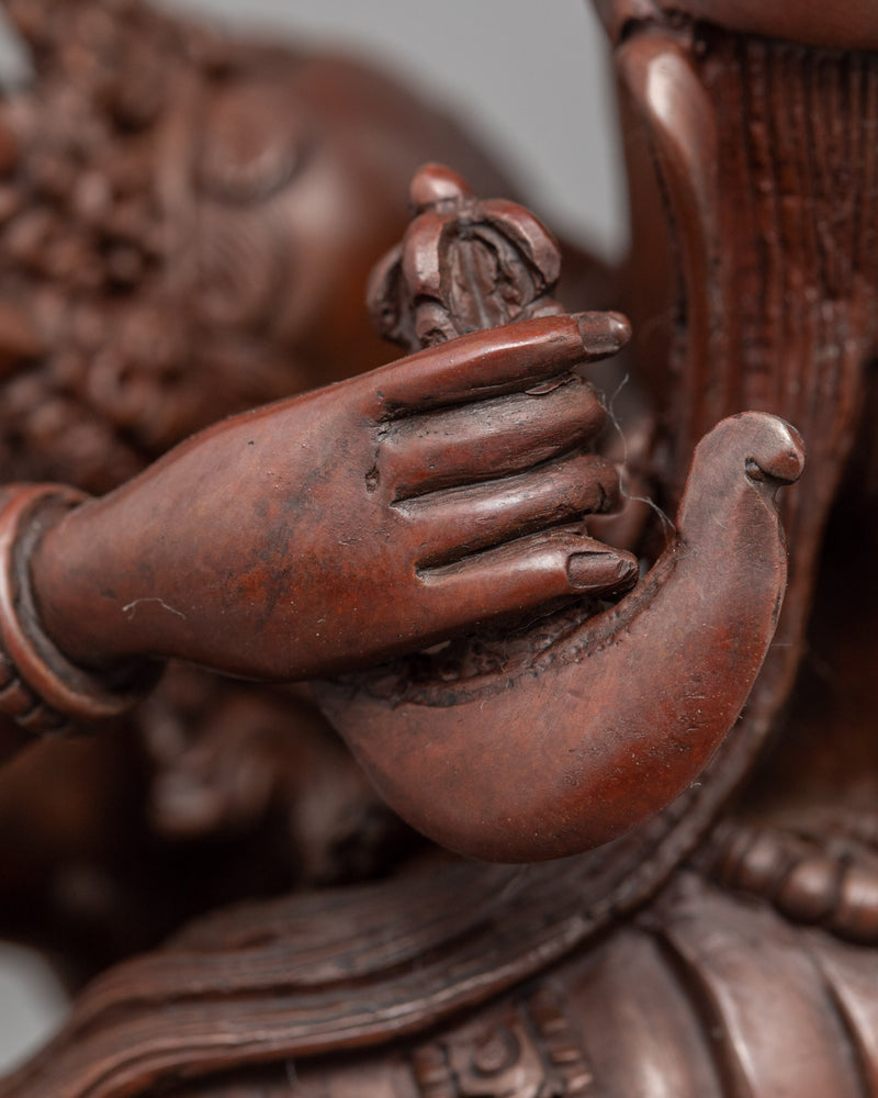 Guru Rinpoche with Consort Statue | Traditional Art-work of Buddhist Deity