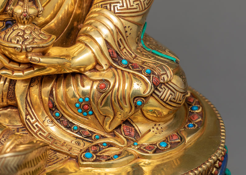 Guru Rinpoche Padmasambhava | Tibetan Hand-carved Sculpture