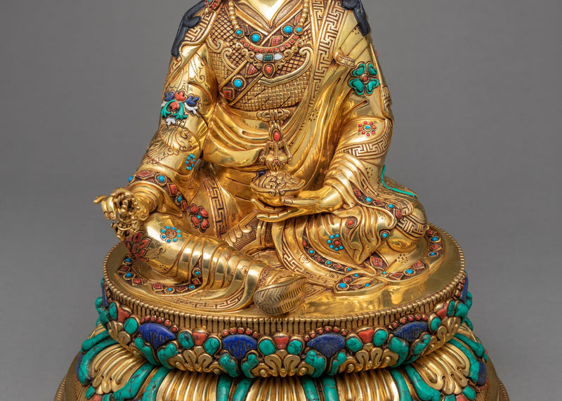 Guru Rinpoche Padmasambhava | Tibetan Hand-carved Sculpture