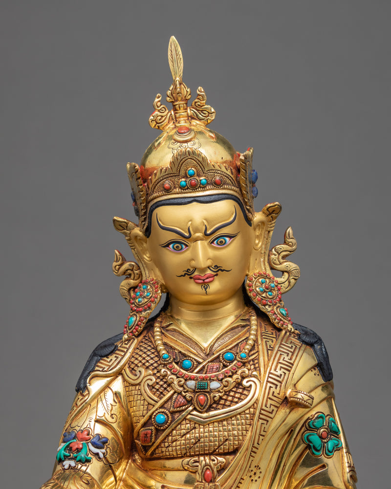 Guru Rinpoche Padmasambhava | Tibetan Hand-carved Sculpture