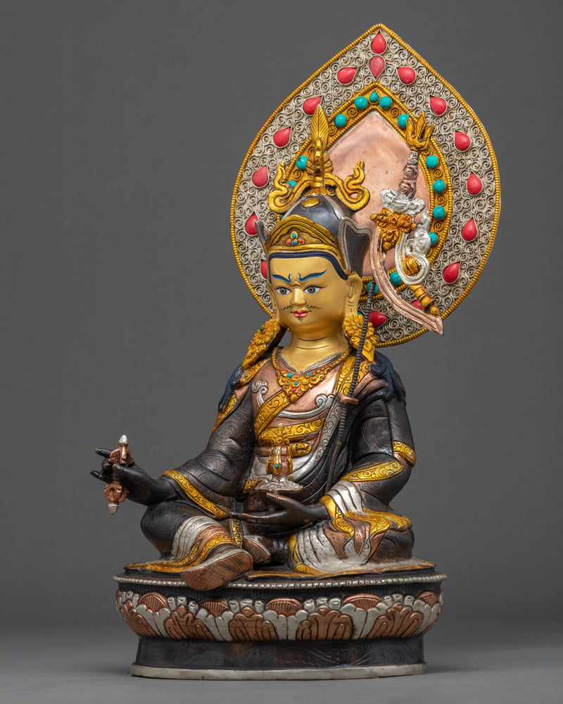 Semi Wrathful Guru Rinpoche Statue | Tibetan Precious Guru Statue