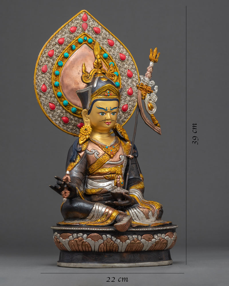 Semi Wrathful Guru Rinpoche Statue | Tibetan Precious Guru Statue