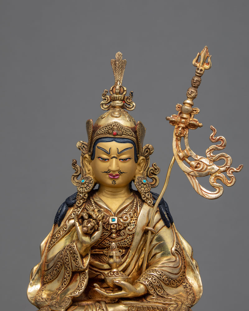 Indoor Guru Rinpoche Sculpture | Traditional Buddhist Statue