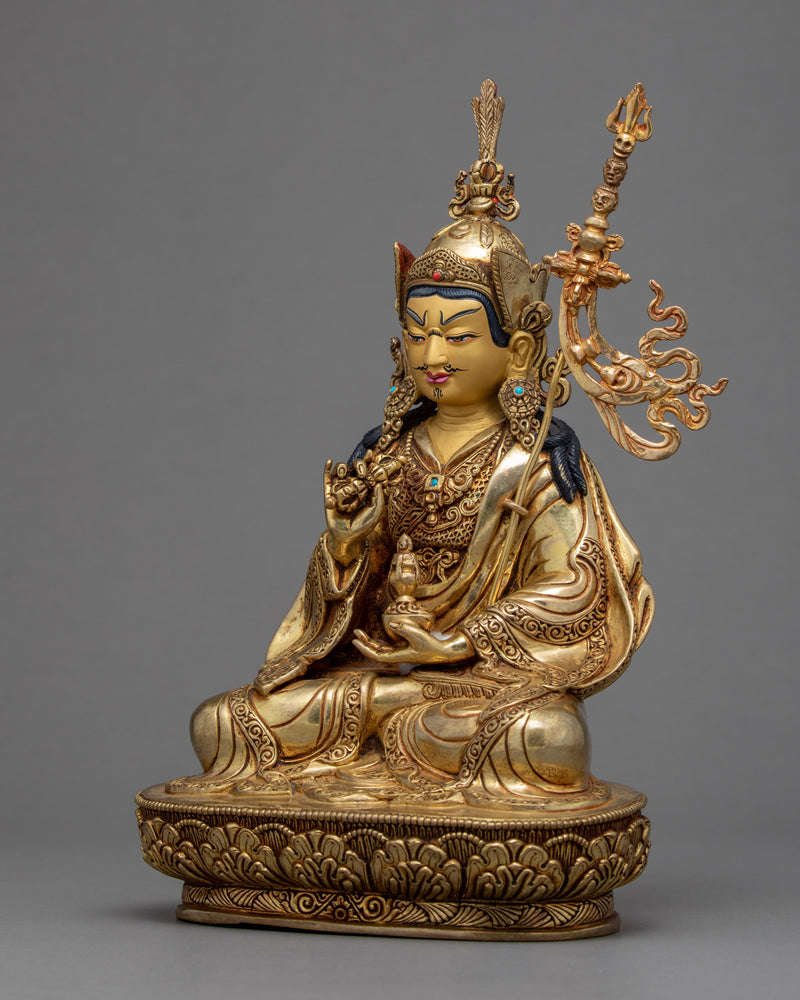 Indoor Guru Rinpoche Sculpture | Traditional Buddhist Statue