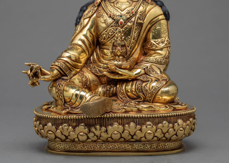 Guru Rinpoche Statue | Pure Gold Plated Padmasambhava Sculpture