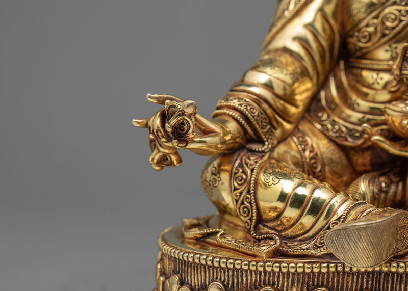 Guru Rinpoche Statue | Pure Gold Plated Padmasambhava Sculpture