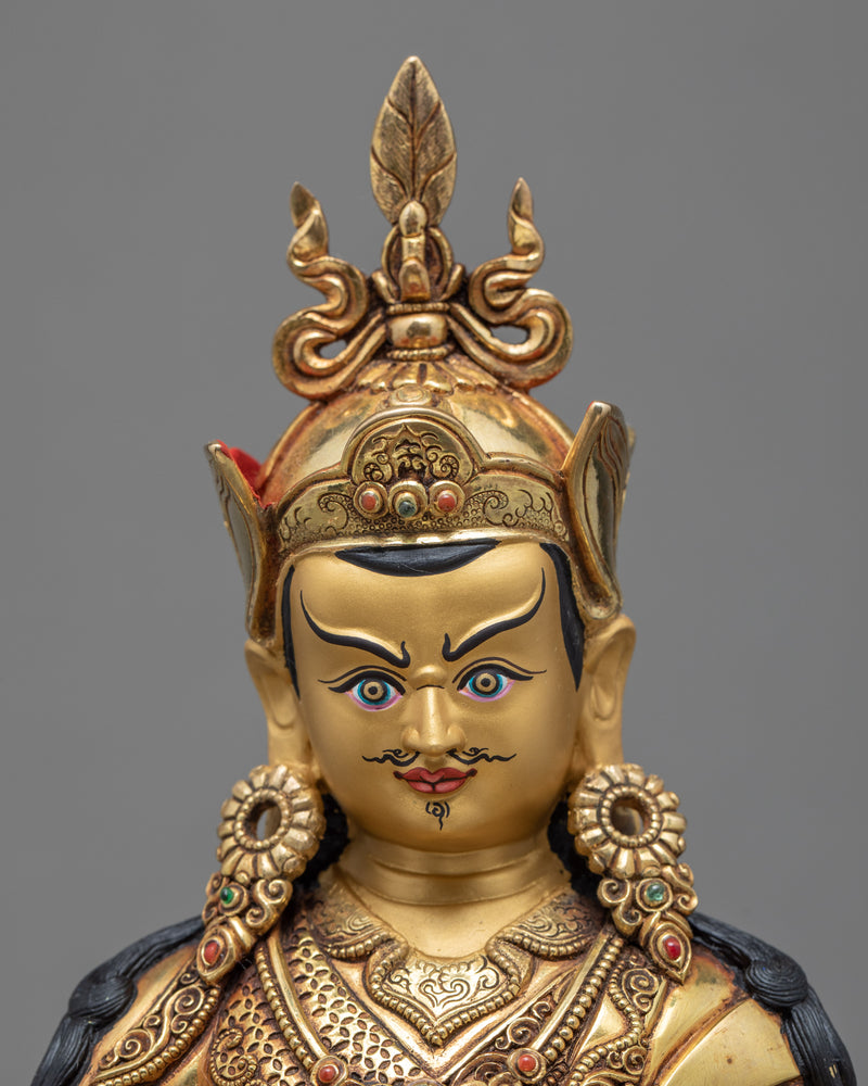 Guru Rinpoche Statue | Pure Gold Plated Padmasambhava Sculpture