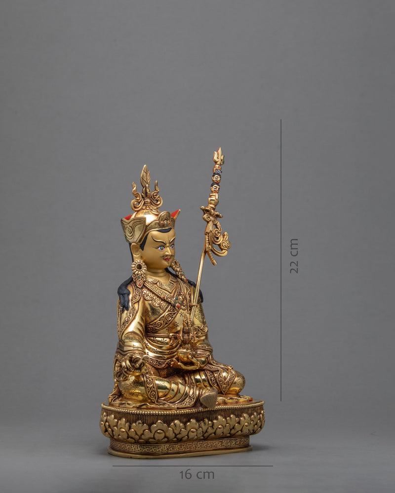 Guru Rinpoche Statue | Pure Gold Plated Padmasambhava Sculpture