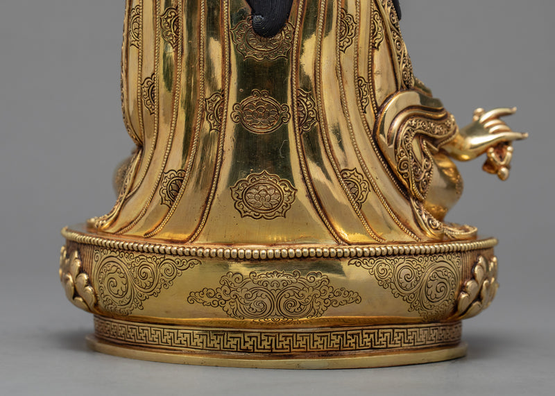 Guru Rinpoche Statue | Pure Gold Plated Padmasambhava Sculpture