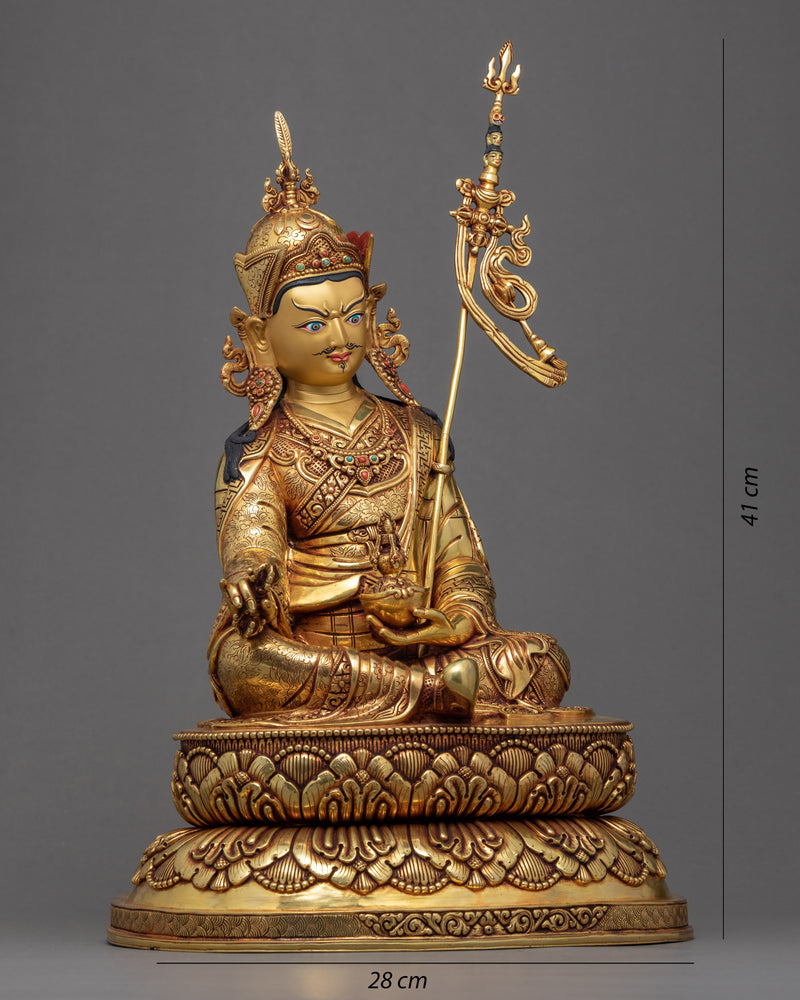 Guru Rinpoche Sculpture | Traditional Himalayan Art of Nepal