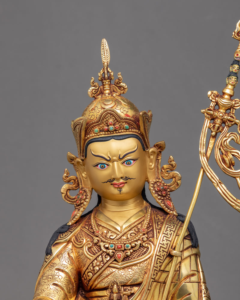 Guru Rinpoche Sculpture | Traditional Himalayan Art of Nepal