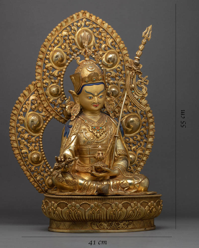 Lotus Born Padmasambhava Sculpture | Traditional Himalayan Art