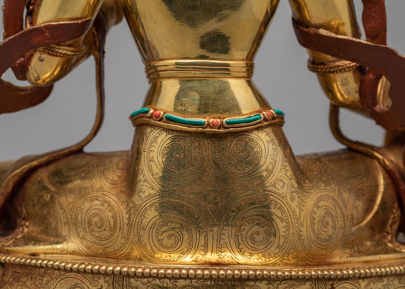 Green Tara Statue in Tibetan Style | Tibetan Buddhist Sculpture | Tara Statue