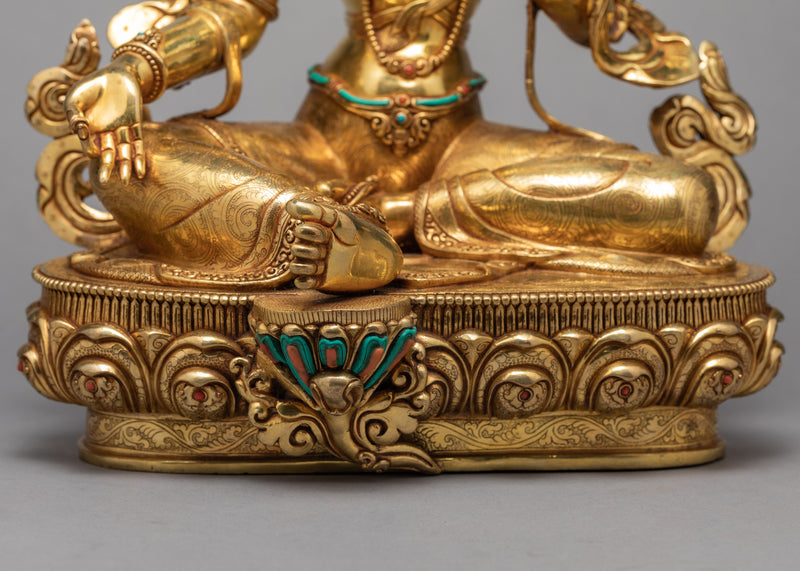 Green Tara Statue in Tibetan Style | Tibetan Buddhist Sculpture | Tara Statue