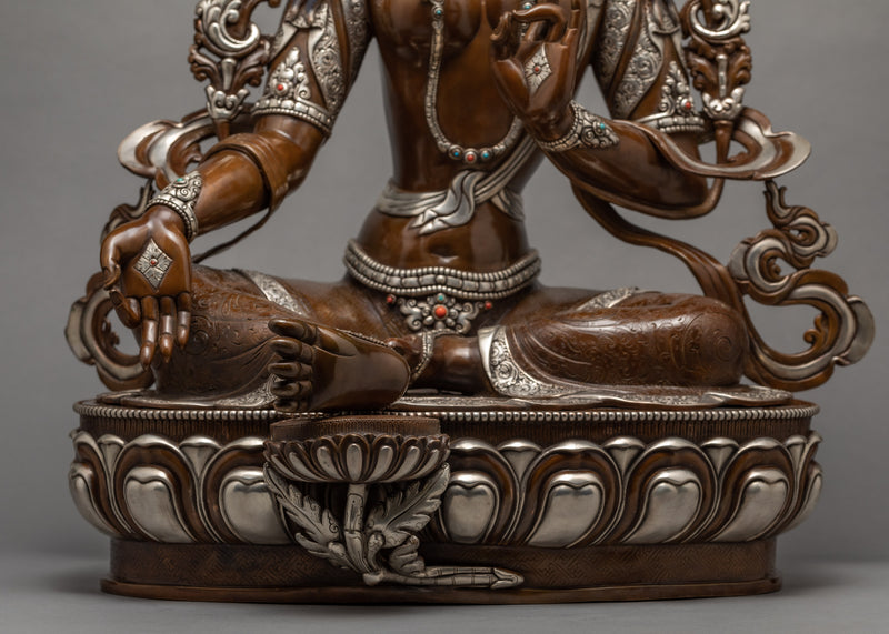 Green Tara Statue | Tibetan Sculpture | Hand Carved Tara