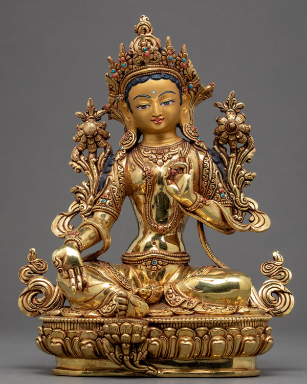 Green Tara Female Buddha Statue 