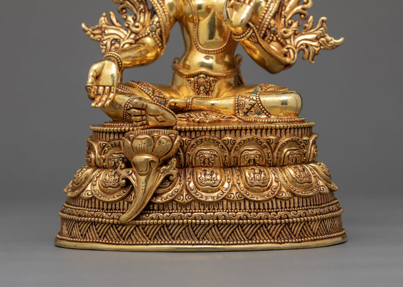 Green Tara Buddha Statue | Traditional Himalayan Art of Nepal