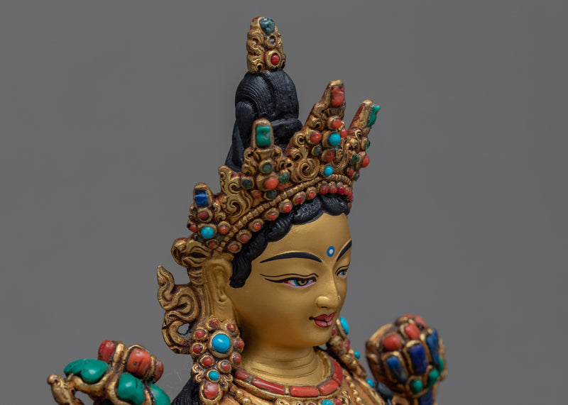 Green Tara Statue | Buddhist Mother Deity Sculpture