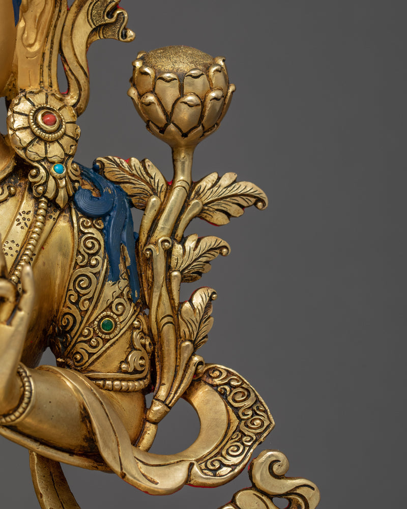 Seated Green Tara Statue | Bodhisattva