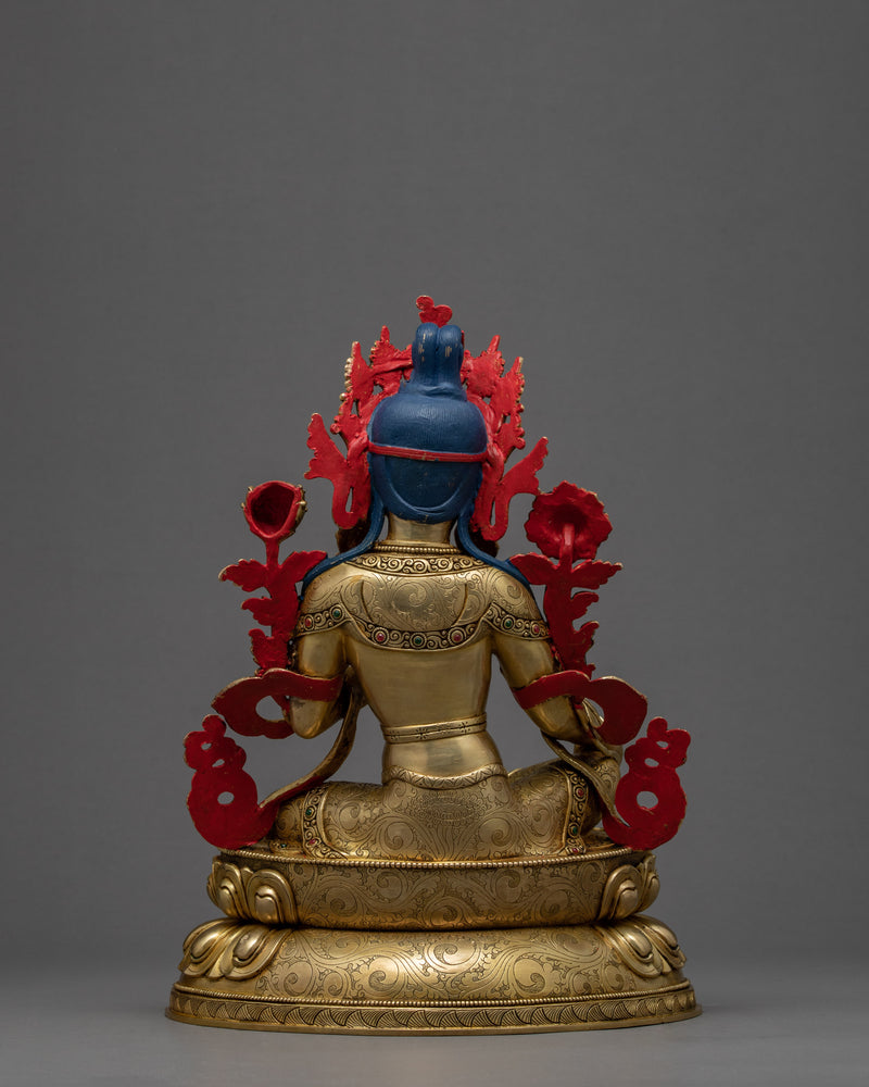 Seated Green Tara Statue | Bodhisattva