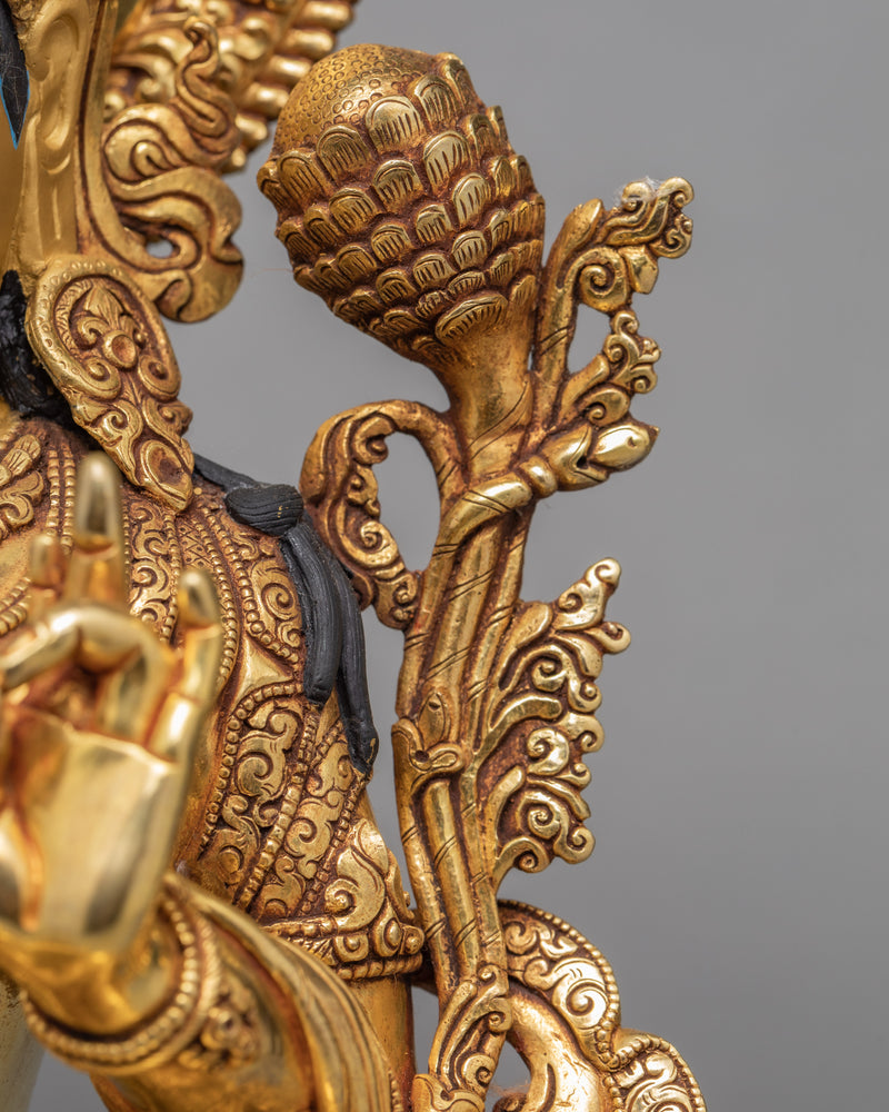 Green Tara | Himalayan Buddhist Art | Gold Gilded Statue