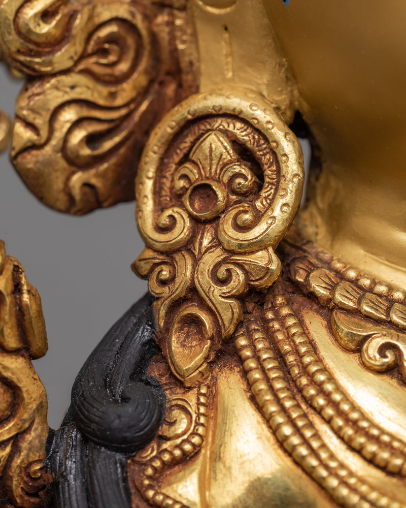 Green Tara | Himalayan Buddhist Art | Gold Gilded Statue