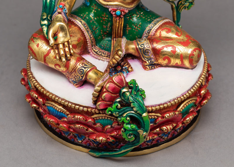 Green Tara Statue | Tibetan Buddhist Art | Compassion Deity