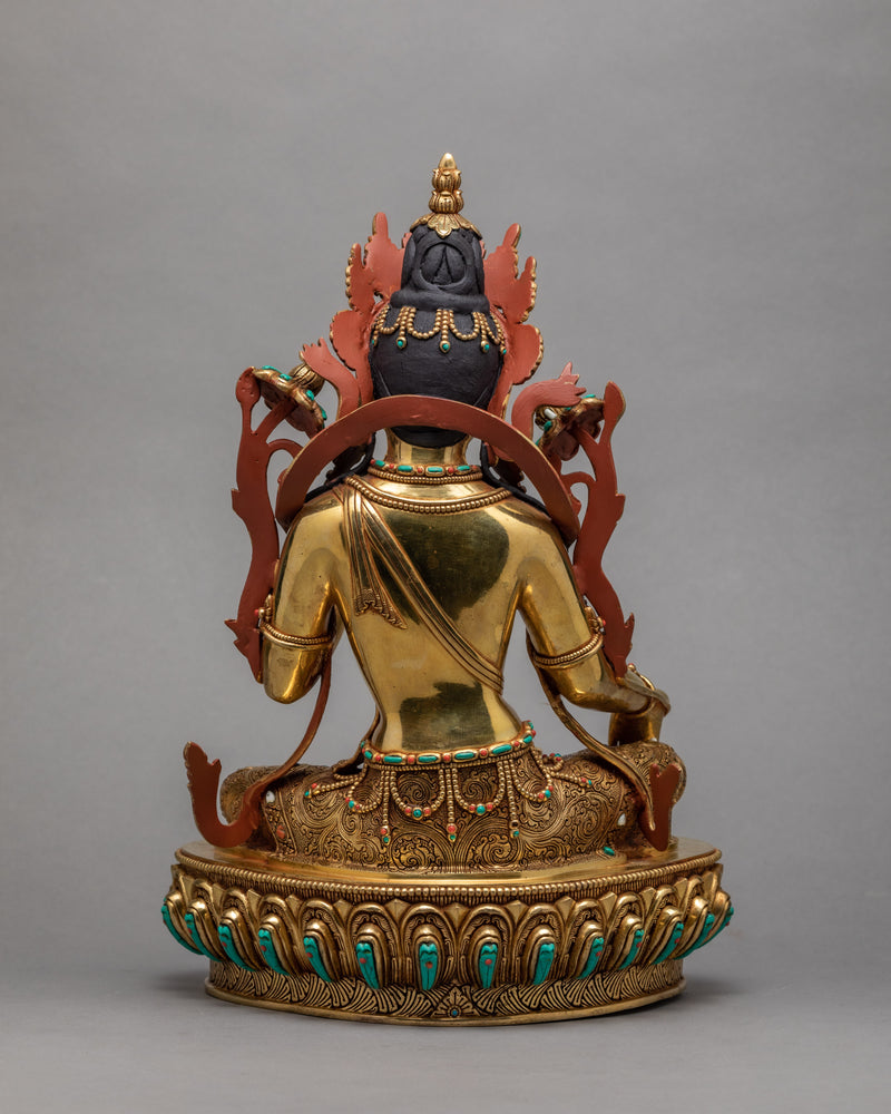 Green Tara Statue | Tara Statue | 24K Gold Tara Statue