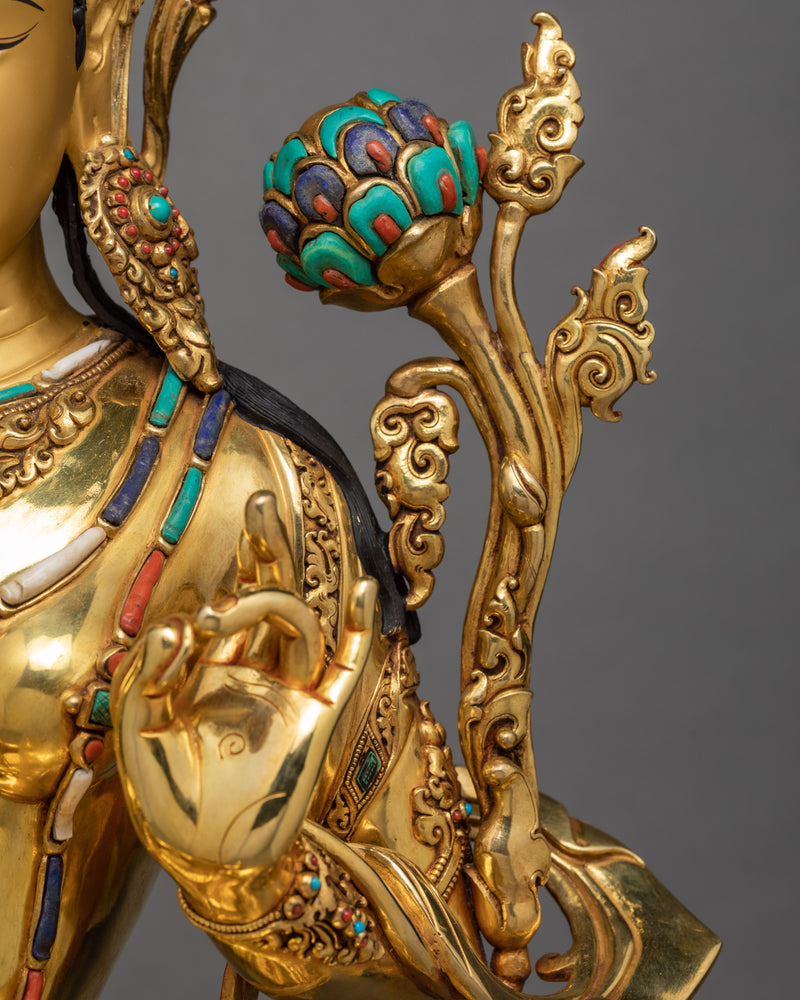 Magnificent Tara Statue | Tibetan Buddhist Art | Green Tara Statue