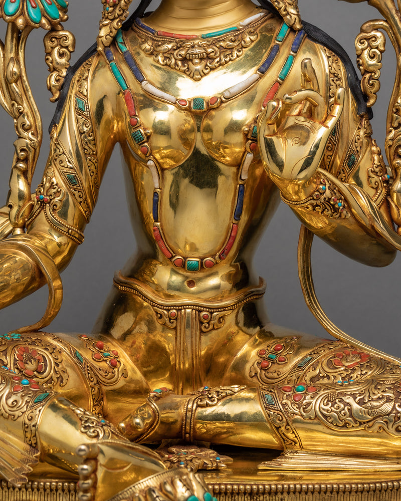 Magnificent Tara Statue | Tibetan Buddhist Art | Green Tara Statue