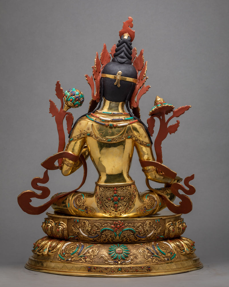 Magnificent Tara Statue | Tibetan Buddhist Art | Green Tara Statue