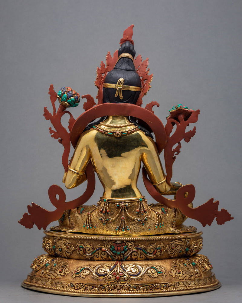 Green Tara Statue | Dakini Buddhist Sculpture | Tara Statue