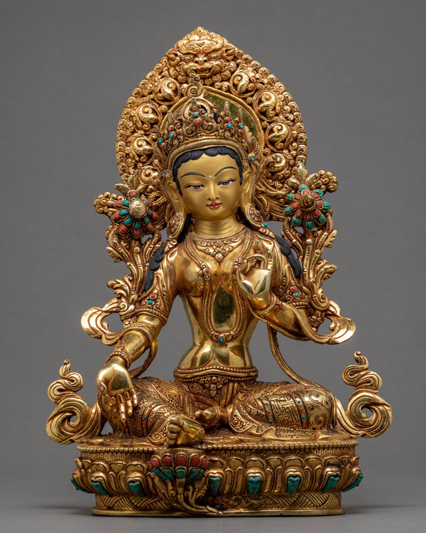 Female Buddha Green Tara Statue