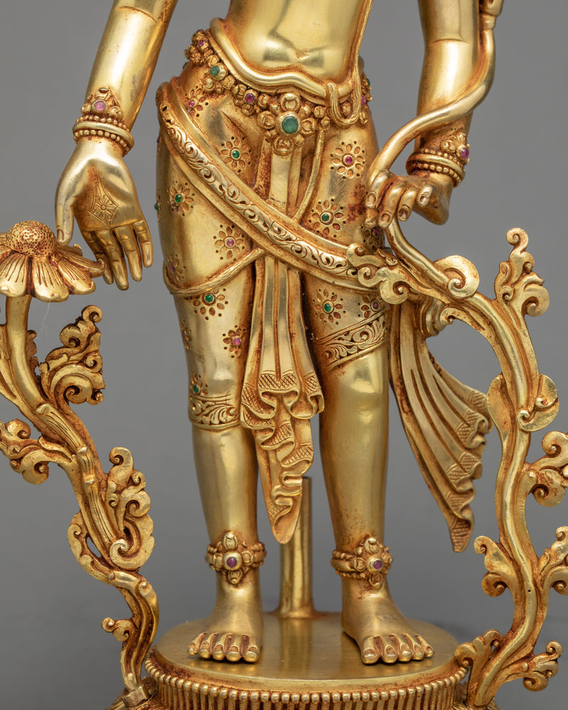 Padmapani Statue |  Tibetan Standing Avalokiteshvara Sculpture