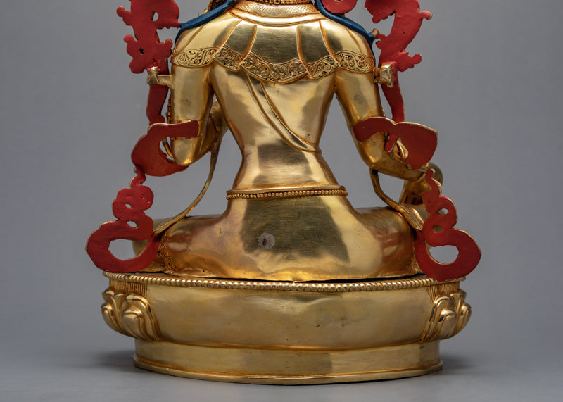 Green Tara Goddess | Compassion Deity Statue | Handcrafted Art