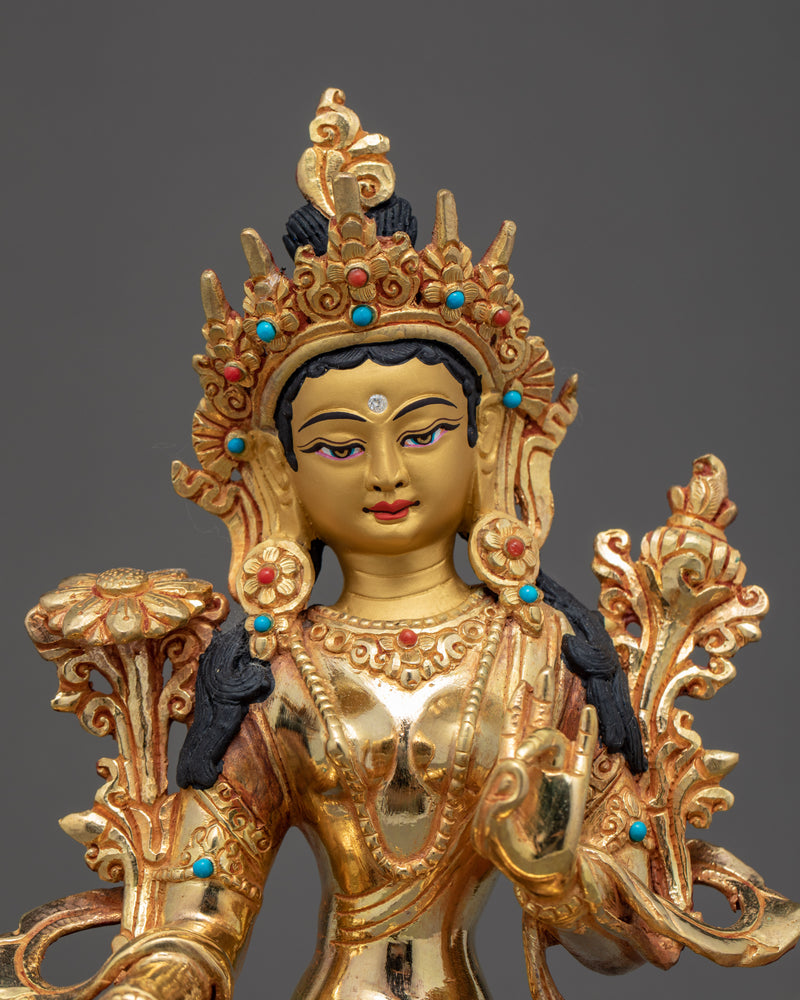 Tara Green Sculpture | Traditional Buddhist Art