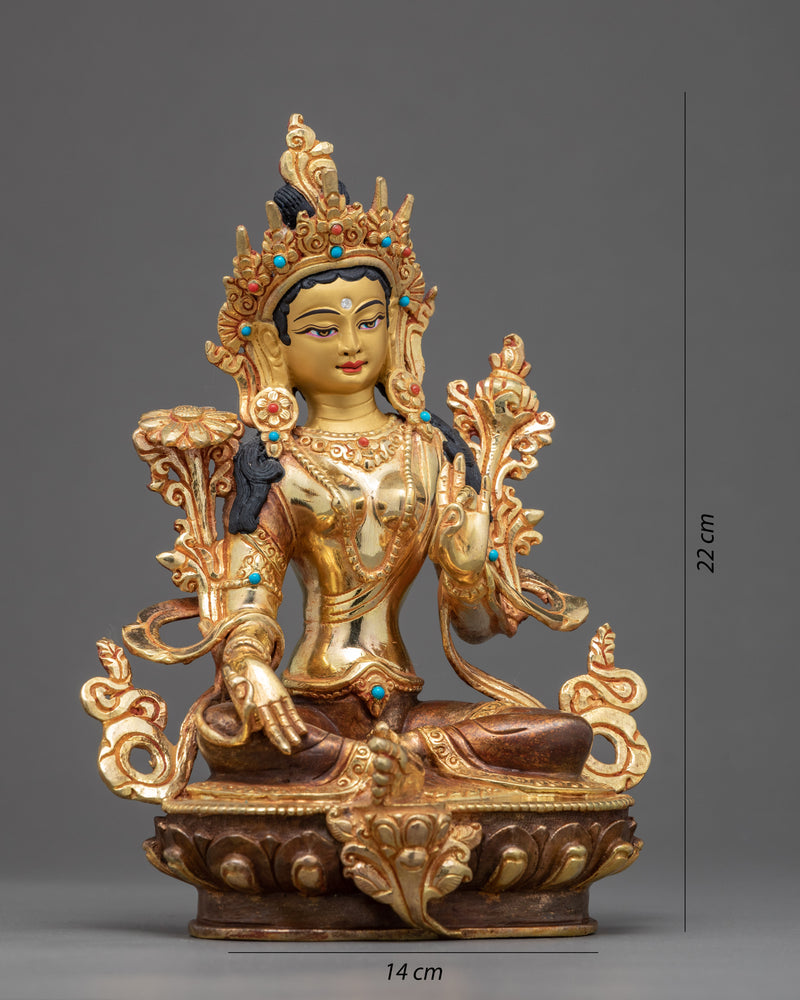 Tara Green Sculpture | Traditional Buddhist Art