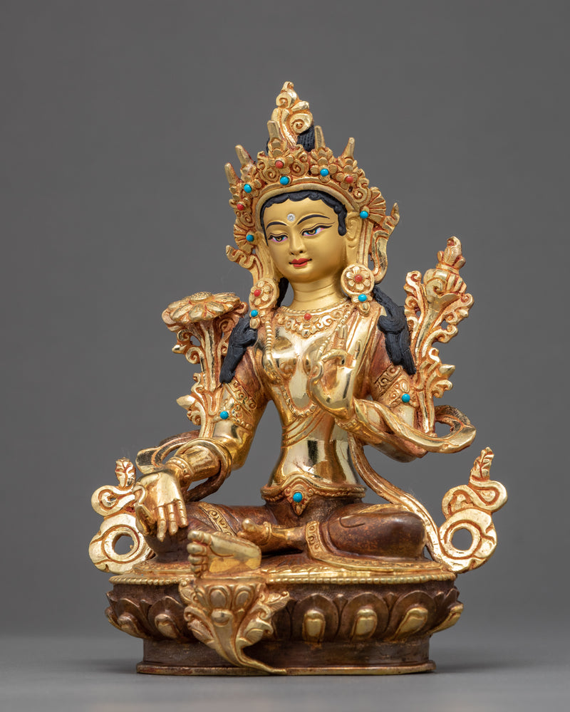 Tara Green Sculpture | Traditional Buddhist Art