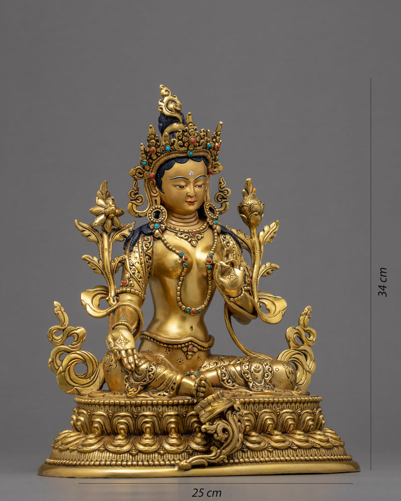 The Green Tara Sculpture | Deity of Compassionate | Himalayan Art